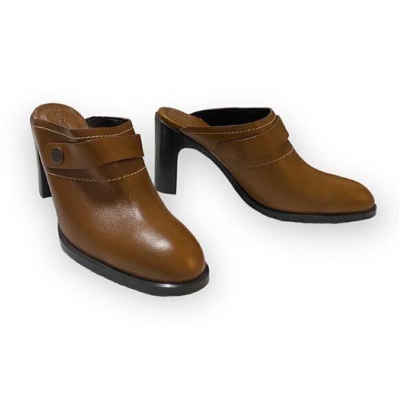 New in box, See‎ by Chloe Annia Brown Leather Mule Clog, Size 41EU - Picture 5 of 16